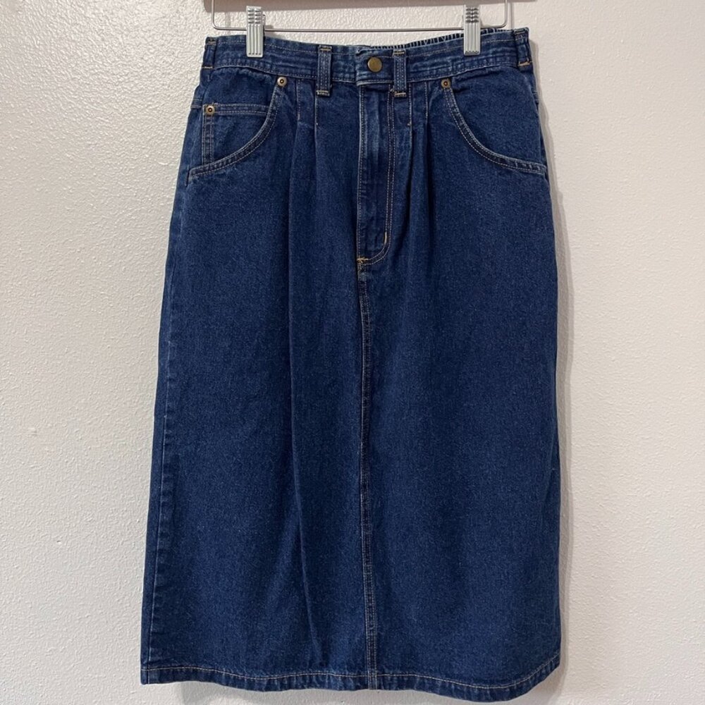 Vintage Carriage Court Jean Skirt Modest 10